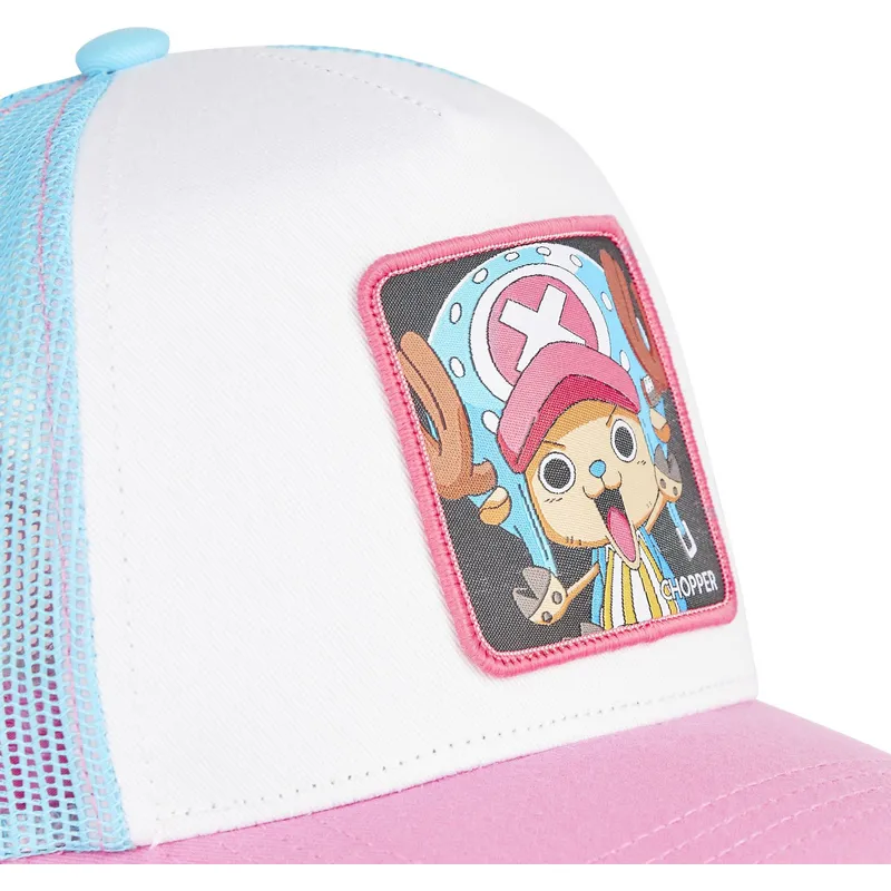 trucker-cap-weiss-blau-und-rosa-tony-tony-chopper-cho4-one-piece-von-capslab
