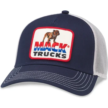 Trucker kasket blå og hvid snapback Mack Trucks Twill Valin Patch fra American Needle