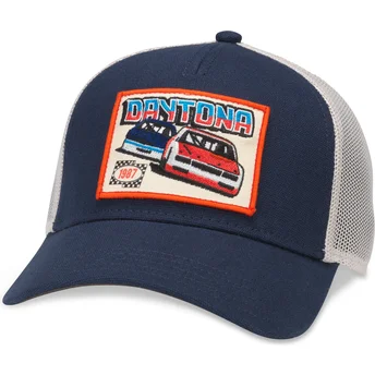Marineblaue und weiße Trucker-Cap Snapback Daytona International Speedway Valin von American Needle