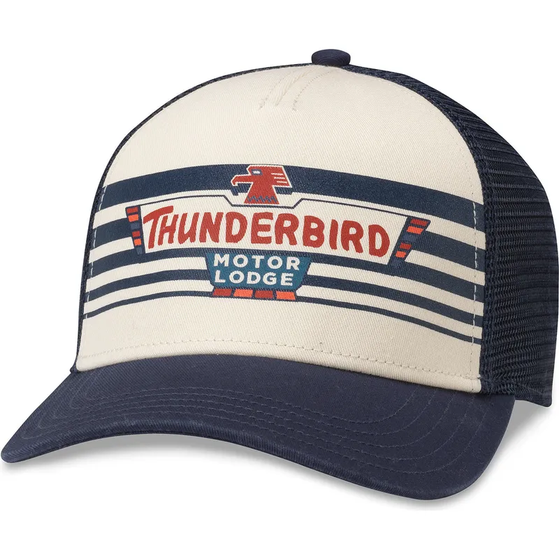 vit-och-marinbla-trucker-keps-snapback-thunderbird-motor-lodge-sinclair-fran-american-needle