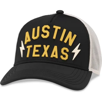 Sort og hvid trucker snapback kasket Austin Texas Riptide Valin fra American Needle