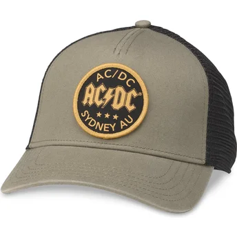 Cappellino trucker verde e nero snapback AC/DC Valin di American Needle