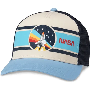 Cappello trucker beige, blu navy e azzurro snapback NASA Sinclair di American Needle
