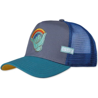 Cappellino trucker grigio e blu LGBTQ Shakka HFT di Coastal