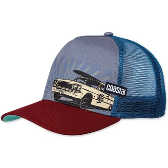Coastal Low Car HFT Grey, Blue and Red Trucker Hat