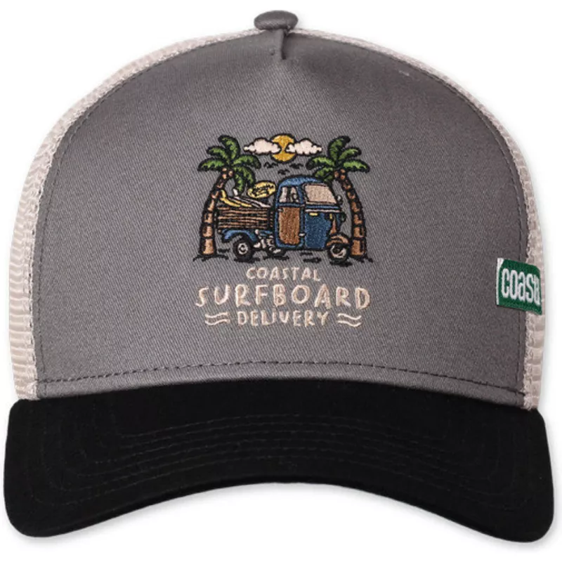 coastal-surfboard-delivery-hft-grey-and-black-trucker-hat