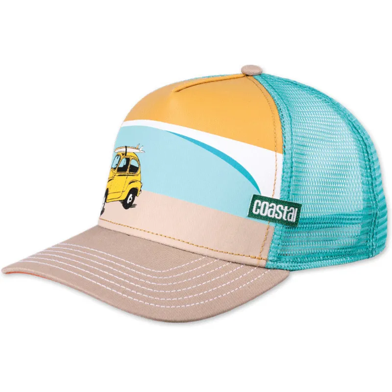 gorra-trucker-beige-orange-og-bla-surfy-car-hft-fra-coastal