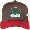 coastal-it-is-easy-being-green-hft-brown-and-red-trucker-hat
