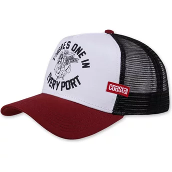 Coastal Theres One In Every Port HFT White, Black and Red Trucker Hat