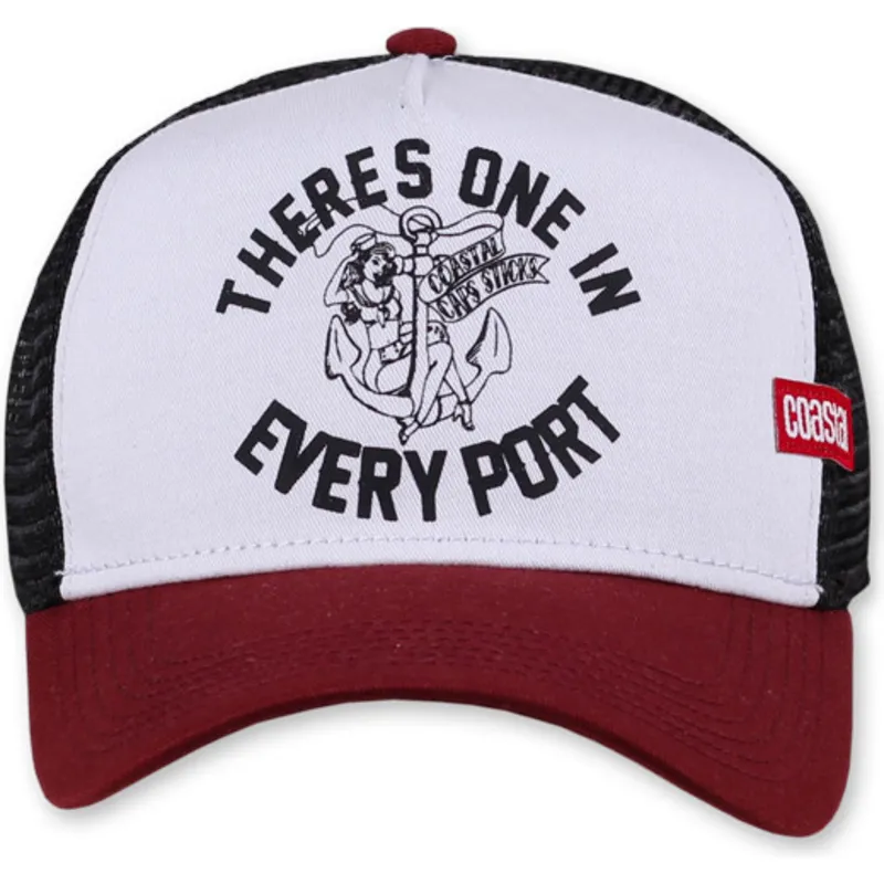 hvid-sort-og-rod-trucker-kasket-theres-one-in-every-port-hft-fra-coastal