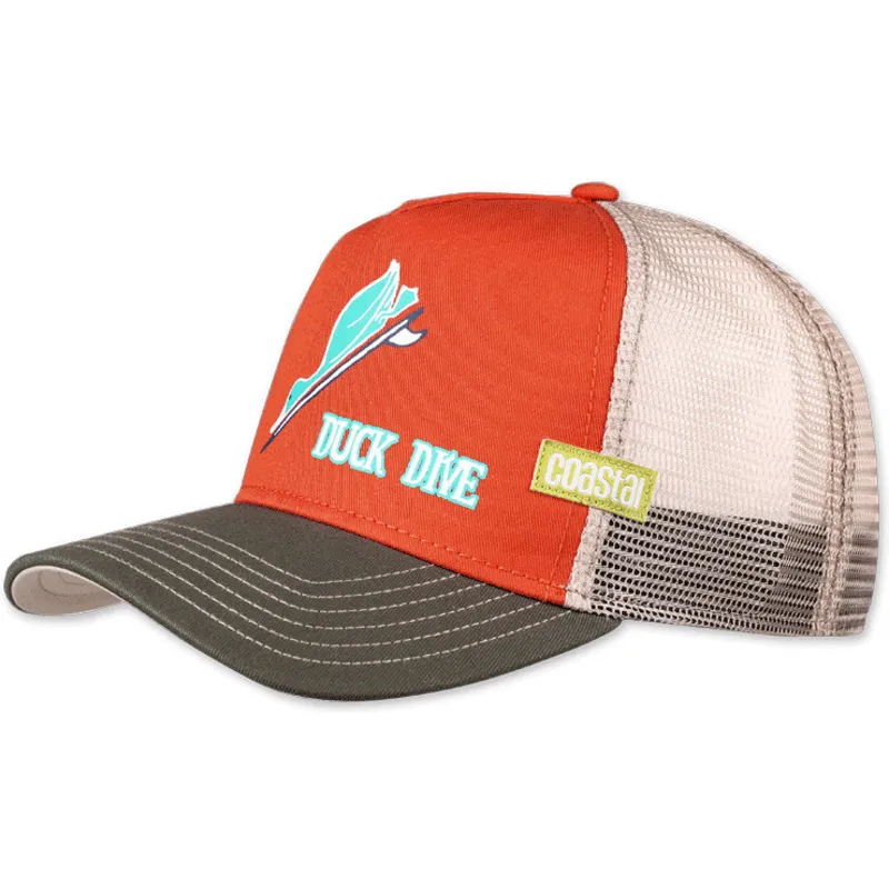 cappellino-trucker-arancione-duck-dive-hft-di-coastal