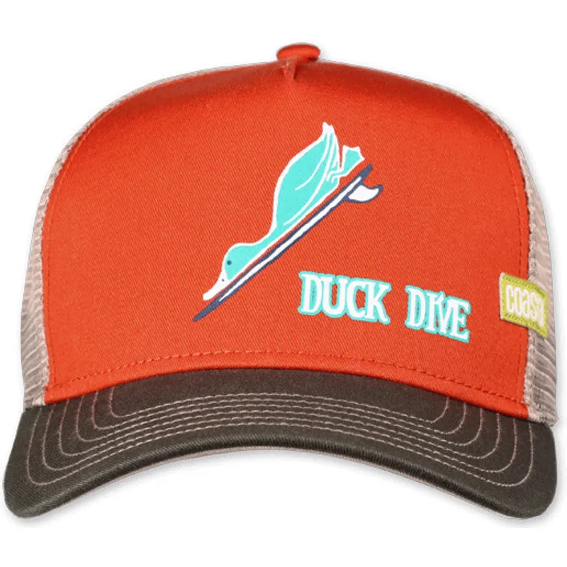 cappellino-trucker-arancione-duck-dive-hft-di-coastal