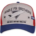 cappellino-trucker-beige-rosso-e-blu-single-fin-brothers-hft-di-coastal
