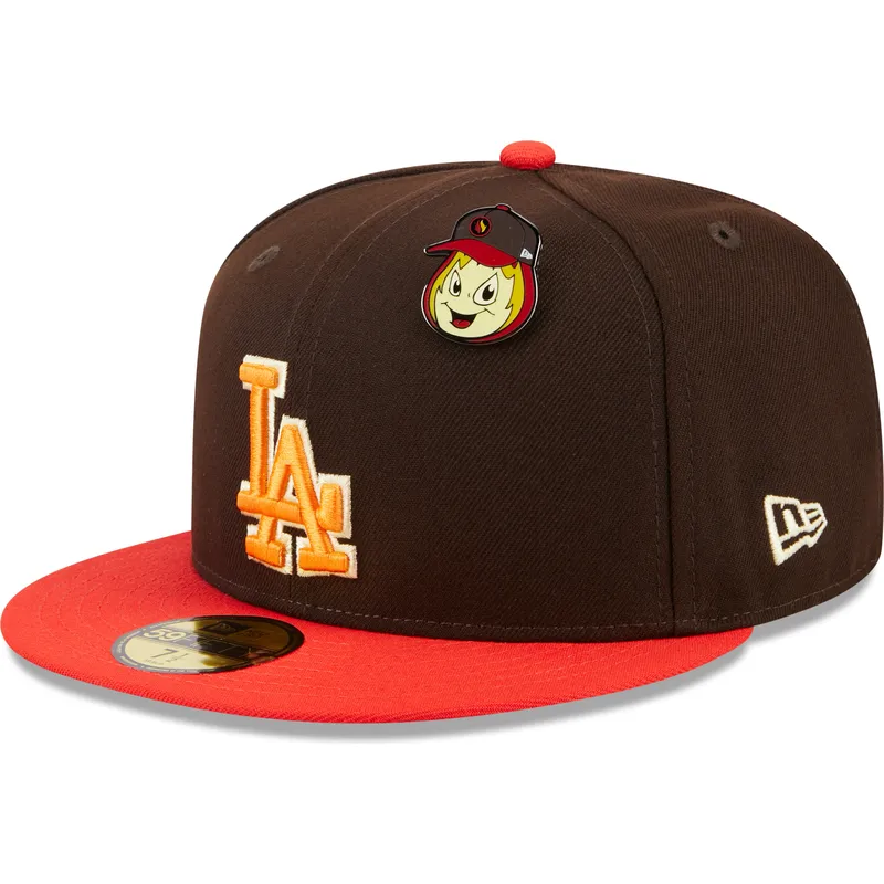 brun-och-rod-platt-keps-justerad-59fifty-the-elements-fire-pin-los-angeles-dodgers-mlb-fran-new-era