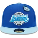 casquette-plate-bleue-ajustee-59fifty-the-elements-water-pin-los-angeles-lakers-nba-new-era
