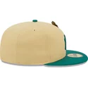 casquette-plate-beige-et-verte-ajustee-59fifty-the-elements-earth-pin-new-york-yankees-mlb-new-era