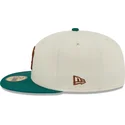 casquette-plate-grise-et-verte-ajustee-avec-logo-marron-59fifty-camp-new-york-yankees-mlb-new-era