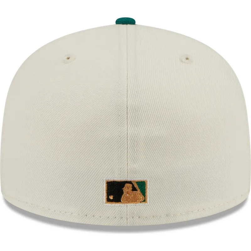 cappello-piatto-grigio-e-verde-chiuso-con-logo-marrone-59fifty-camp-dei-new-york-yankees-mlb-di-new-era