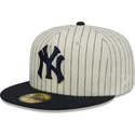 cappelli-piatta-beige-regolato-59fifty-retro-script-dei-new-york-yankees-mlb-di-new-era