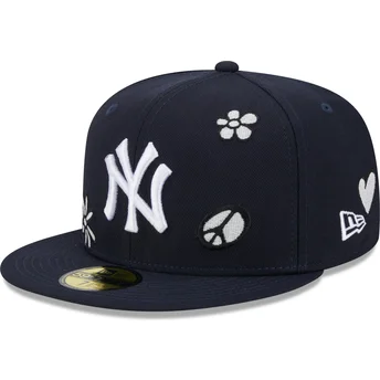 cappello-piatto-blu-marino-regolabile-59fifty-sunlight-pop-dei-new-york-yankees-mlb-di-new-era