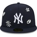 cappello-piatto-blu-marino-chiuso-59fifty-sunlight-pop-dei-new-york-yankees-mlb-di-new-era