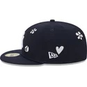 cappello-piatto-blu-marino-chiuso-59fifty-sunlight-pop-dei-new-york-yankees-mlb-di-new-era