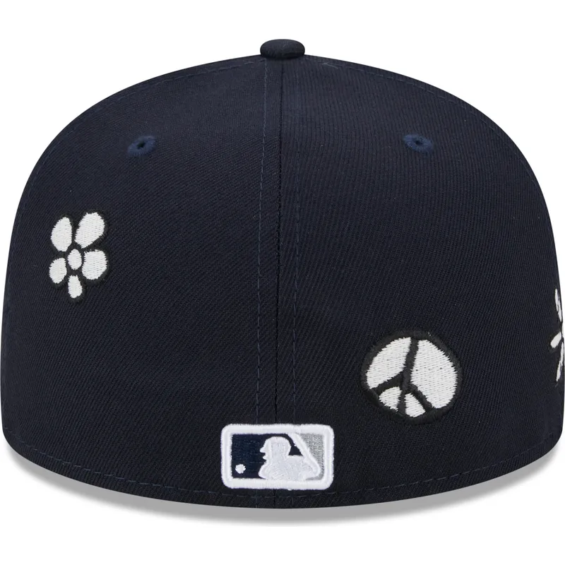 cappello-piatto-blu-marino-chiuso-59fifty-sunlight-pop-dei-new-york-yankees-mlb-di-new-era