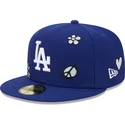 cappello-piatto-blu-aderente-59fifty-sunlight-pop-los-angeles-dodgers-mlb-di-new-era