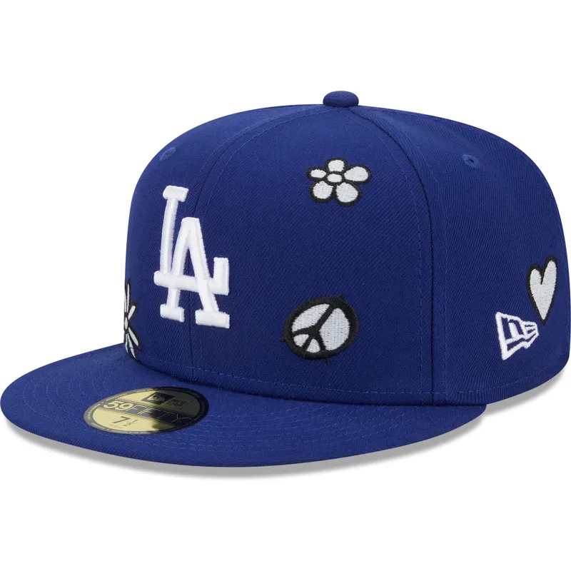 cappello-piatto-blu-chiuso-59fifty-sunlight-pop-dei-los-angeles-dodgers-mlb-di-new-era