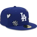 cappello-piatto-blu-aderente-59fifty-sunlight-pop-los-angeles-dodgers-mlb-di-new-era