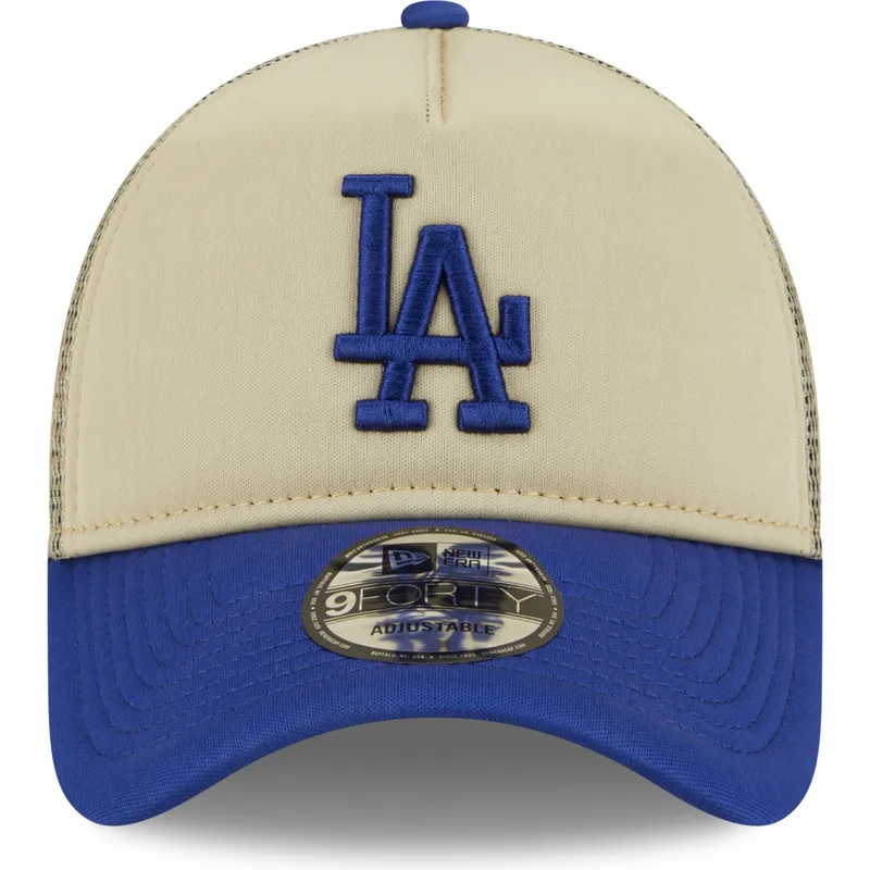 mutzen-gebogen-beige-snapback-9forty-a-frame-all-day-der-los-angeles-dodgers-mlb-von-new-era