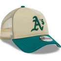 cappelli-curva-beige-snapback-9forty-a-frame-all-day-dei-oakland-athletics-mlb-di-new-era