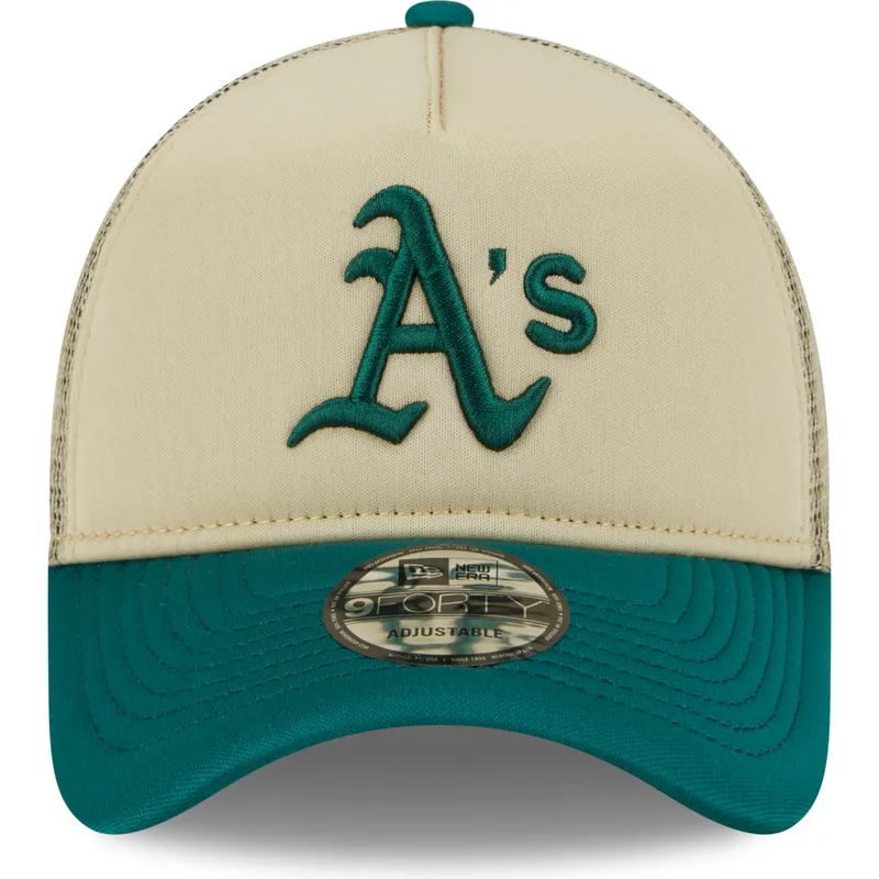 cappelli-curva-beige-snapback-9forty-a-frame-all-day-dei-oakland-athletics-mlb-di-new-era