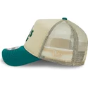 new-era-9forty-a-frame-all-day-trucker-oakland-athletics-mlb-beige-and-green-trucker-hat