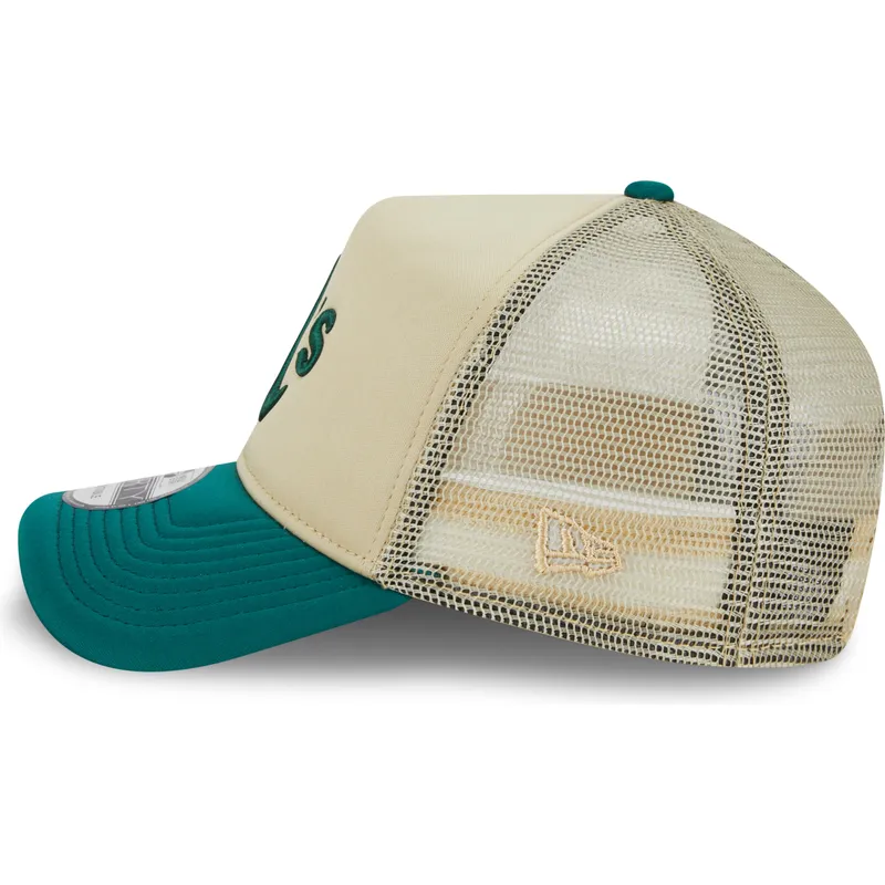 cappelli-curva-beige-snapback-9forty-a-frame-all-day-dei-oakland-athletics-mlb-di-new-era