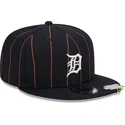 marinebla-flat-snapback-kasket-9fifty-pinstripe-visor-clip-fra-detroit-tigers-mlb-fra-new-era