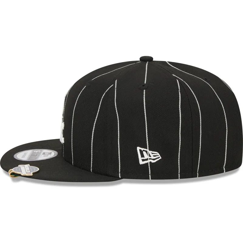 cappelli-piatta-nero-snapback-9fifty-pinstripe-visor-clip-dei-chicago-white-sox-mlb-di-new-era