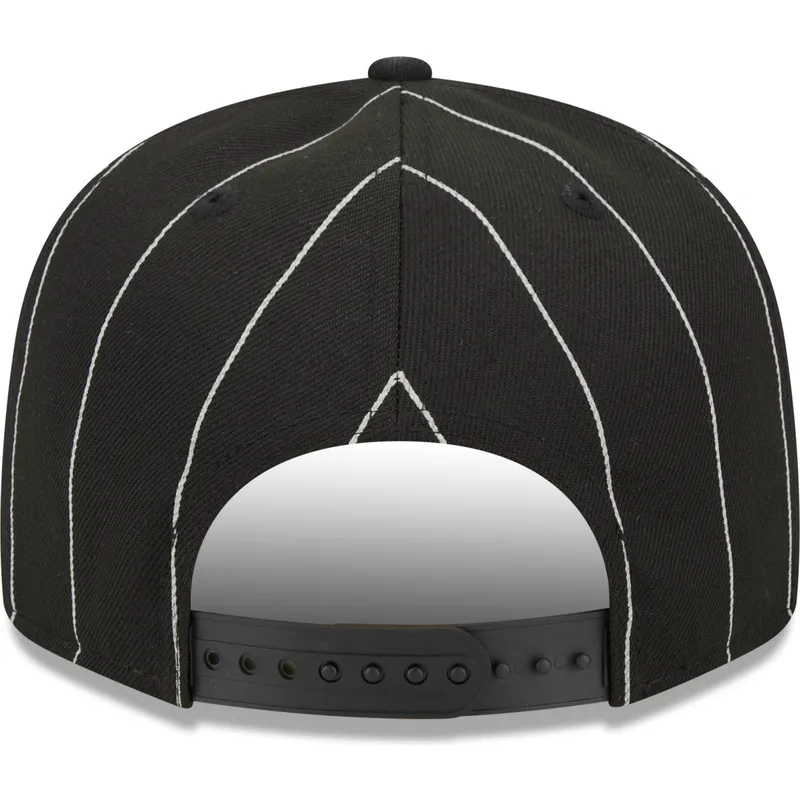 cappelli-piatta-nero-snapback-9fifty-pinstripe-visor-clip-dei-chicago-white-sox-mlb-di-new-era