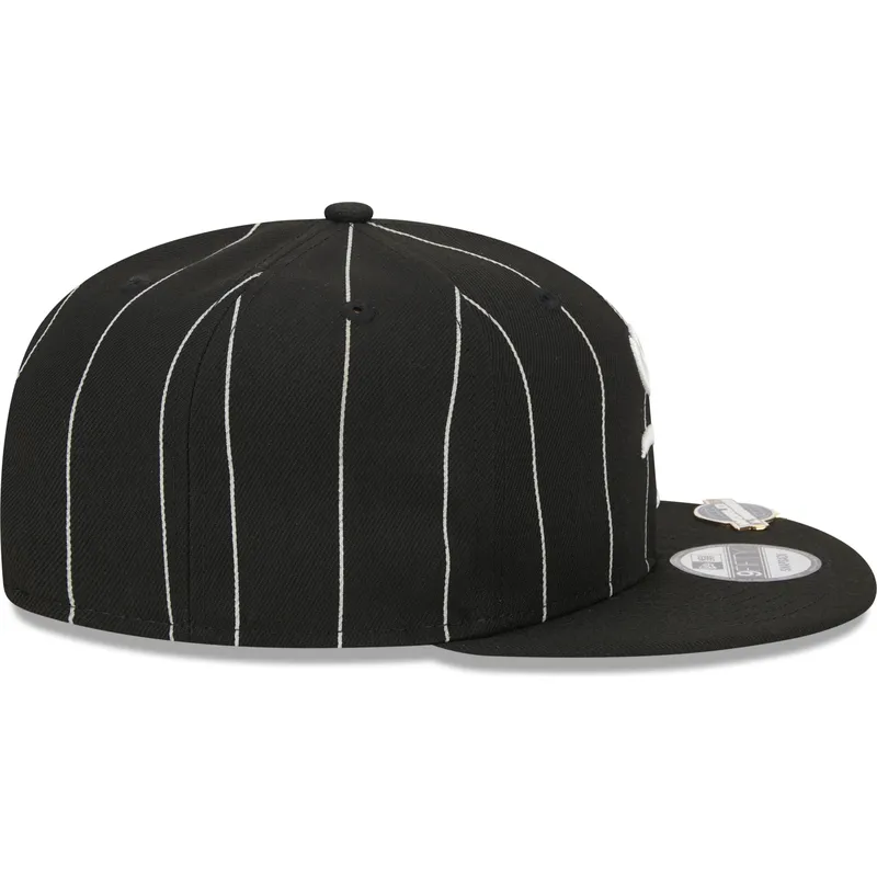 cappelli-piatta-nero-snapback-9fifty-pinstripe-visor-clip-dei-chicago-white-sox-mlb-di-new-era