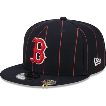 Granatowa płaska czapka snapback 9FIFTY Pinstripe Visor Clip Boston Red Sox MLB New Era