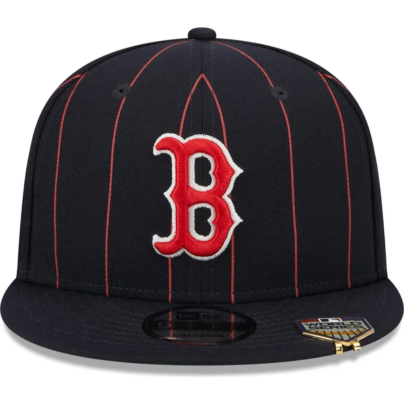 marinebla-flat-snapback-kasket-9fifty-pinstripe-visor-clip-fra-boston-red-sox-mlb-fra-new-era