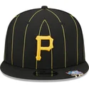 svart-platt-snapback-keps-9fifty-pinstripe-visor-clip-fran-pittsburgh-pirates-mlb-av-new-era
