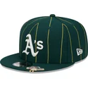 gorra-plana-verde-snapback-9fifty-pinstripe-visor-clip-de-oakland-athletics-mlb-de-new-era