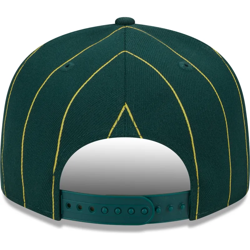 zielona-plaska-czapka-snapback-9fifty-pinstripe-visor-clip-oakland-athletics-mlb-new-era