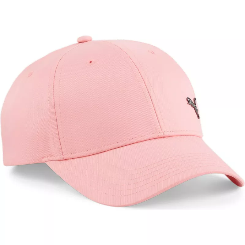 puma-curved-brim-metal-cat-smooth-pink-adjustable-cap