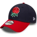 cappelli-curva-blu-marino-cinghia-regolabile-9forty-core-dei-england-rugby-rfu-di-new-era