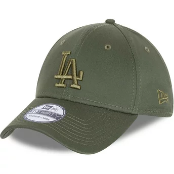 Casquette courbée verte ajustée avec logo vert 39THIRTY League Essential Los Angeles Dodgers MLB New Era
