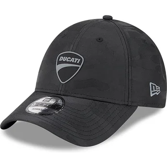 Cappellino visiera curva camouflage nero regolabile 9FORTY di Ducati Motor MotoGP di New Era