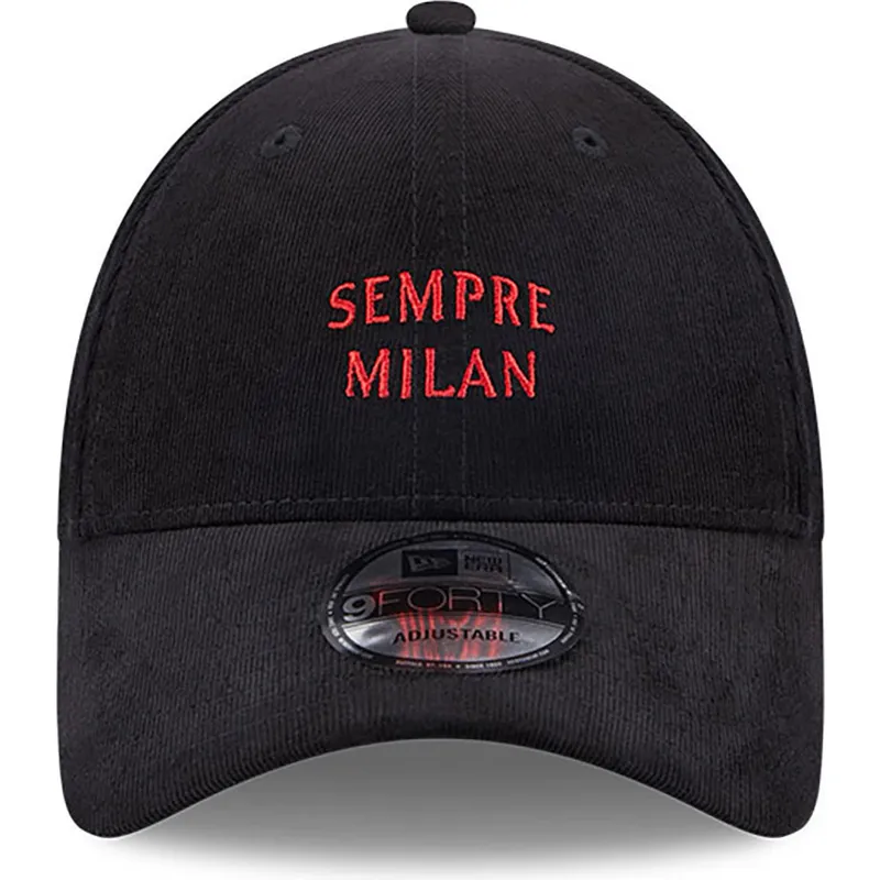 cappelli-curva-nero-cinghia-regolabile-sempre-milan-9forty-needle-cord-dei-ac-milan-serie-a-di-new-era cappelli-curva-nero-cinghia-regolabile-sempre-milan-9forty-needle-cord-dei-ac-milan-serie-a-di-new-era