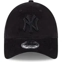 casquette-courbee-noire-ajustable-avec-logo-noir-9forty-cord-new-york-yankees-mlb-new-era